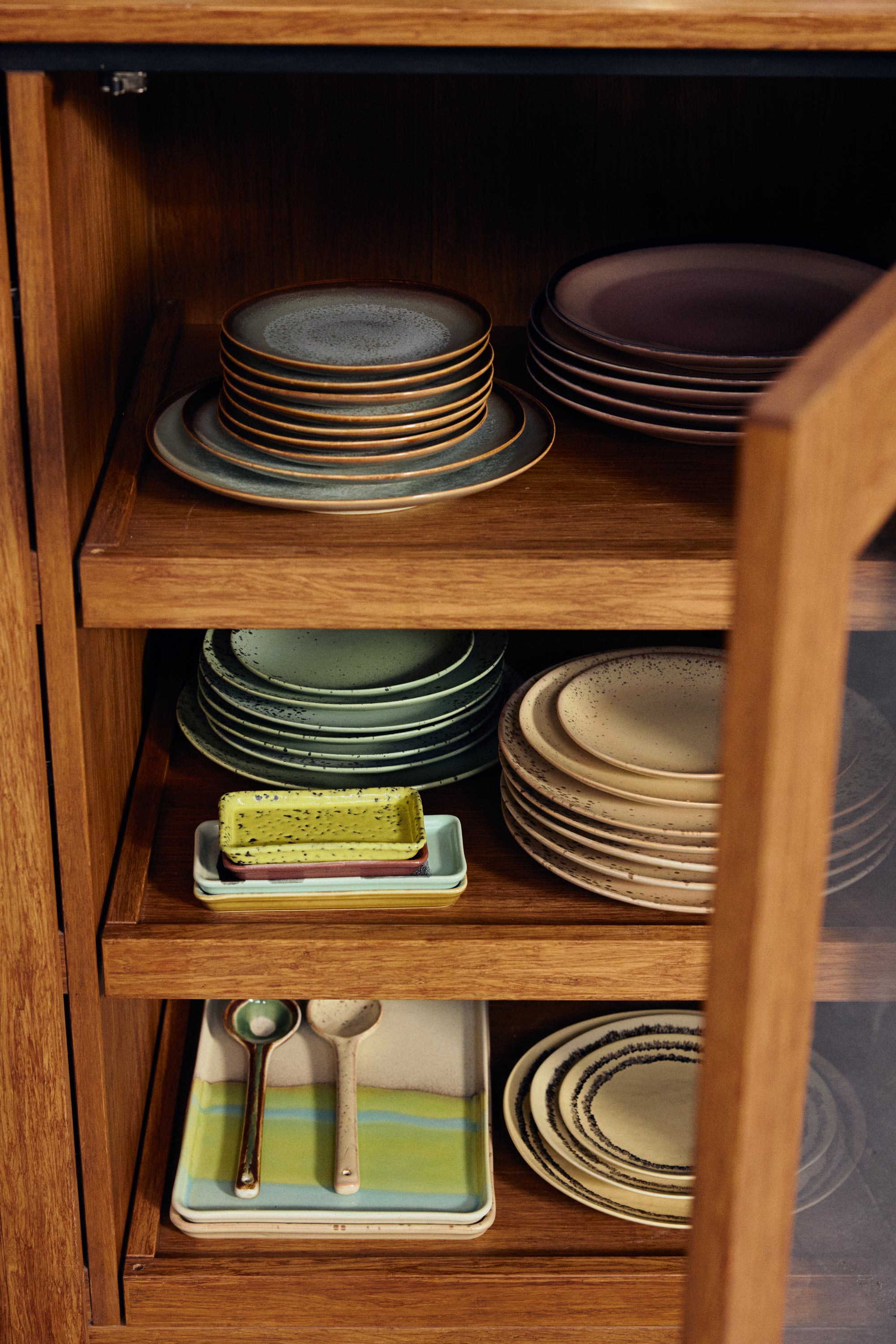 HKliving 70's Ceramics Dinerbord Ã 27,5 cm - Set van 2 - Contrast