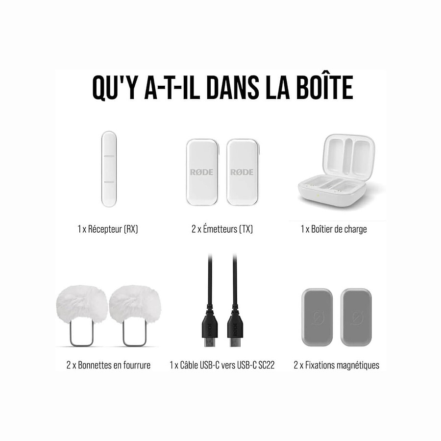 Rode Wireless Micro USB-C - Blanc