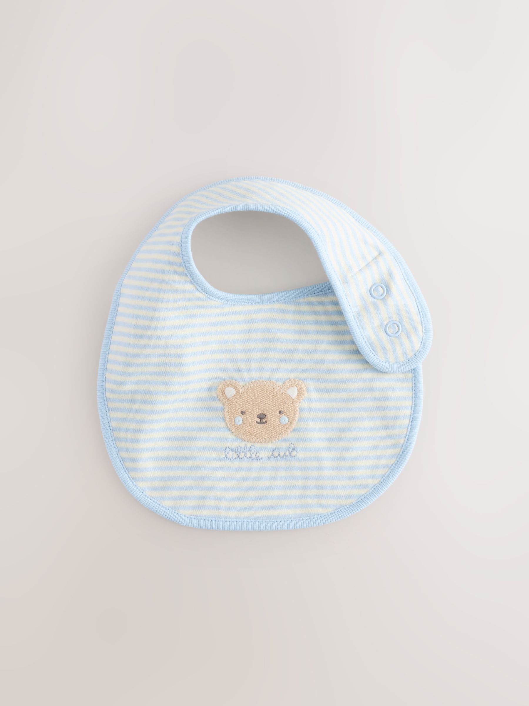 Blauw met beren - 4 -delige babyset van muts en slabbetjes (0-18mnd)