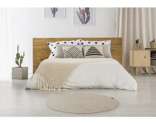 Torino grijs rond vloerkleed, Ø 80 cm