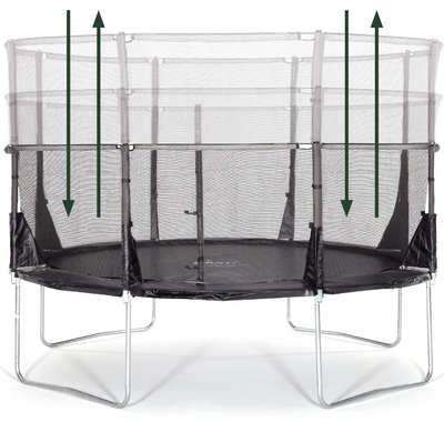 Plum 14ft Space Zone II Telescopic Trampoline inkl. Sikkerhetsnett 426 cm