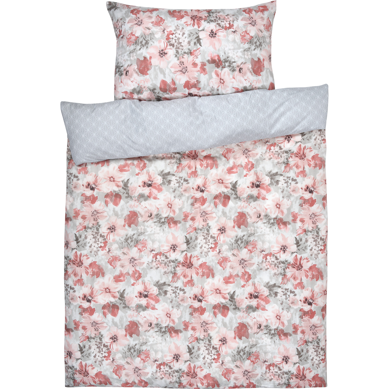 Bettwäsche rosarote Blumen 200x210 2x65x65 Bettanzug Fra