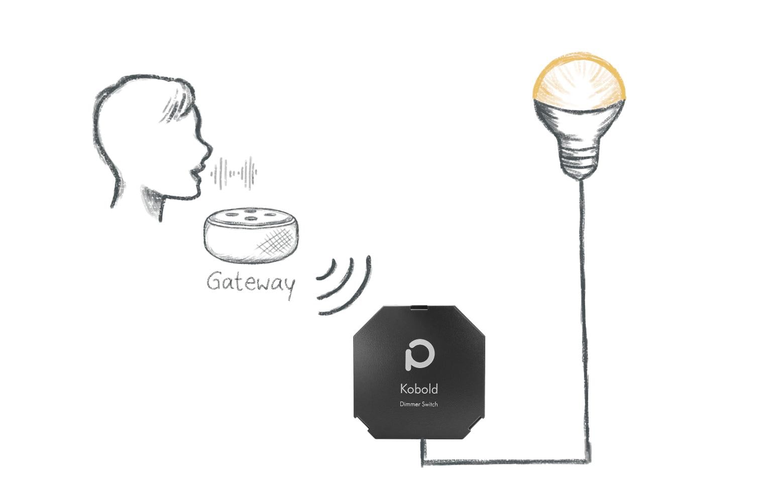 Phoscon Kobold Zigbee Dimmaktor 400 WUnterputz Dimmaktor, Smart Dimmer, Zigbee Dimmer, Phasenabschnitt Dimmer