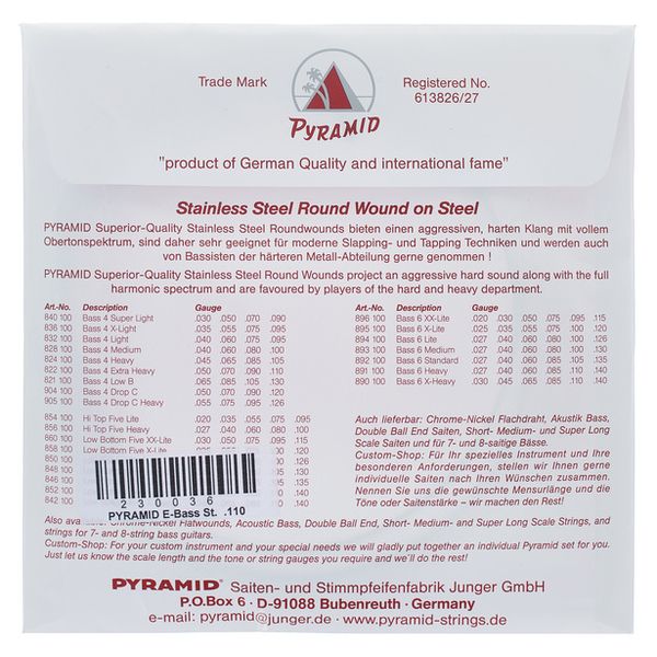 Pyramid 110 Single String bass guitar