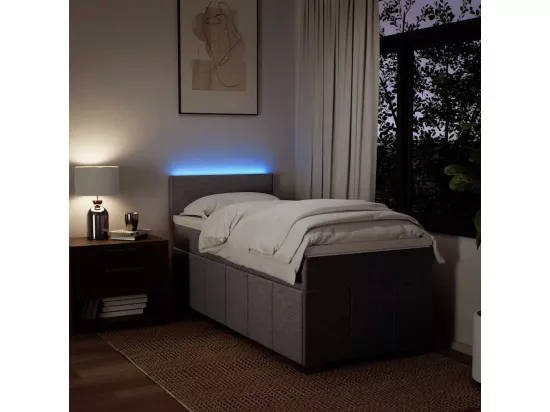 Sommier tapissier avec matelas Marron foncé 90x200 cm