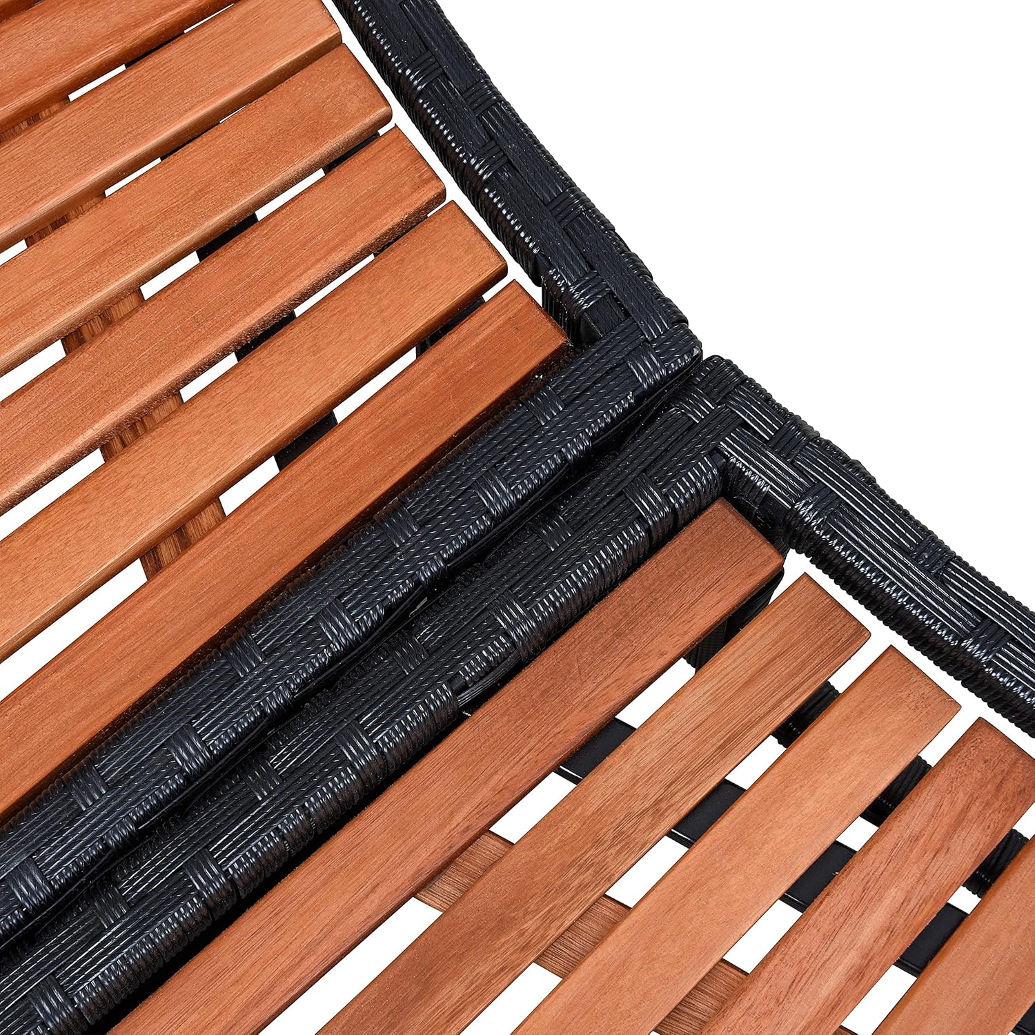 ESTEXO Poolumrandung Poolverkleidung Whirlpool Umrandung Polyrattan Verkleidung Einfassung Rund 200 cm (Schwarz)
