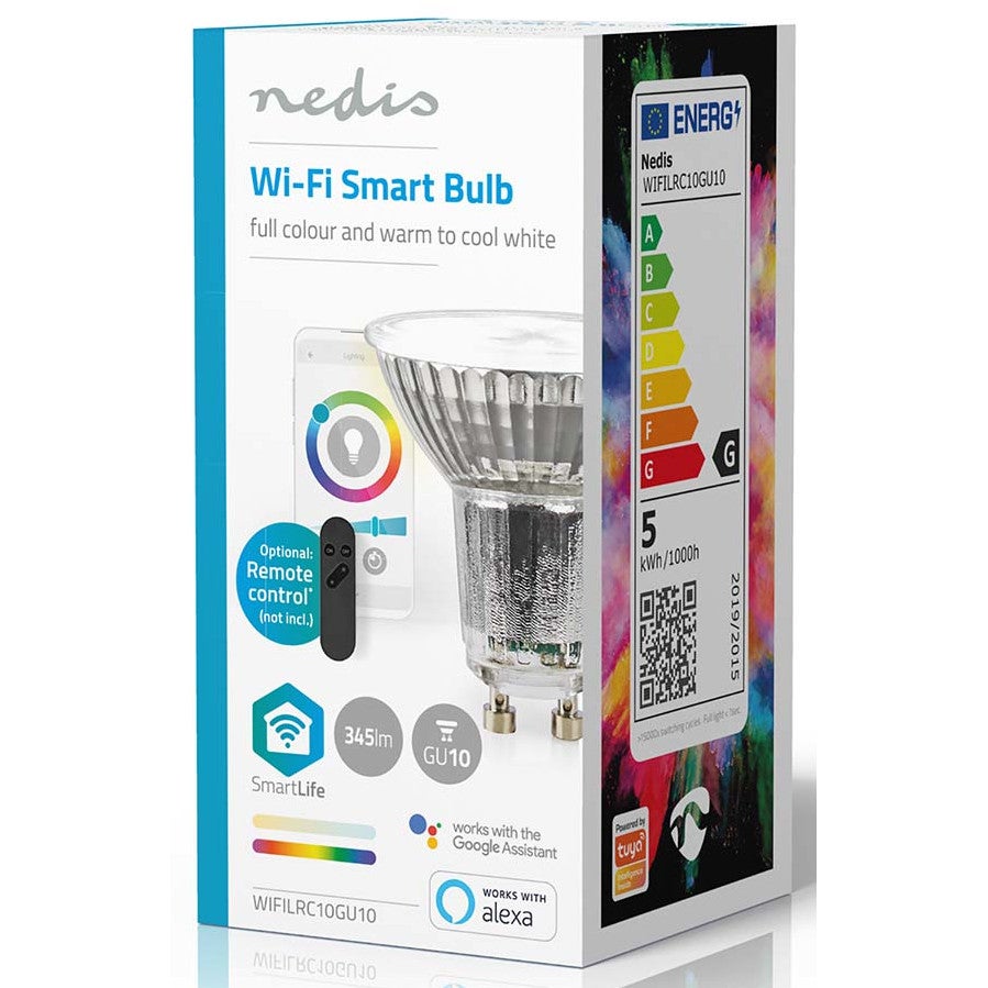 Nedis WIFILRC10GU10 Smartlife multicolour LED-lamp GU10 345m 4.9W