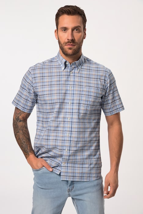 Karohemd, Halbarm, Buttondown-Kragen, Modern Fit