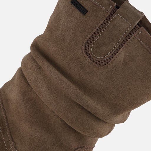 Tamaris Enkellaarsjes taupe Leer