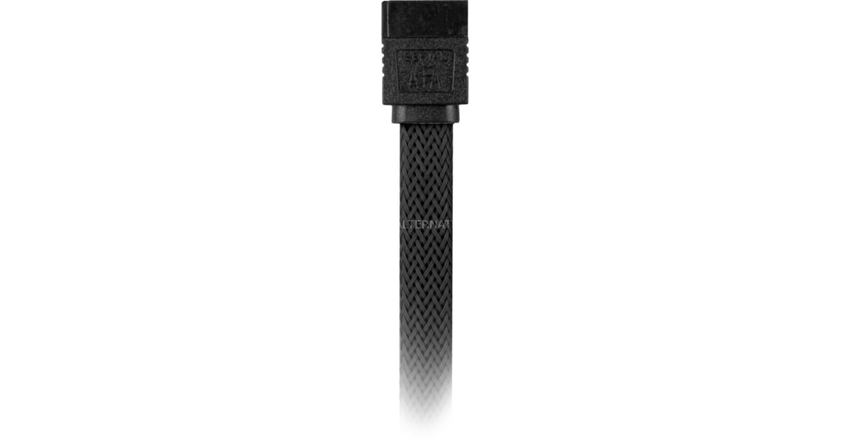 SharkoonSata III sleeve kabel  (Zwart, 0,6 meter)