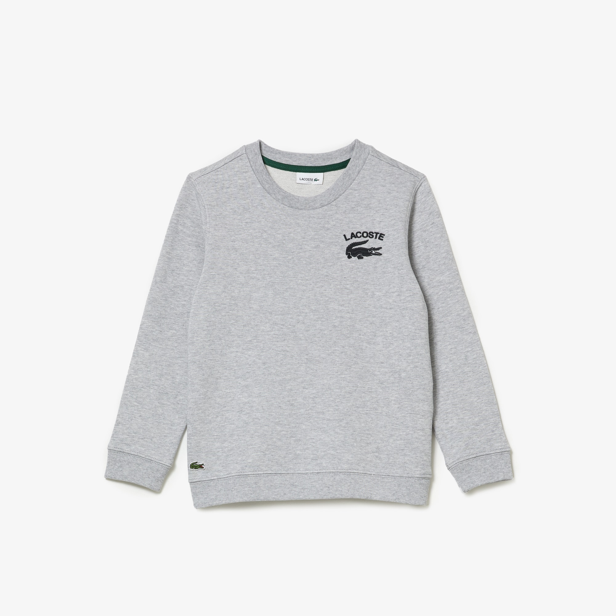 Sweatshirt garçon Lacoste à col rond finitions bord-côtes Pullovers & Sweatshirts - Gris - Lacoste - Garçon