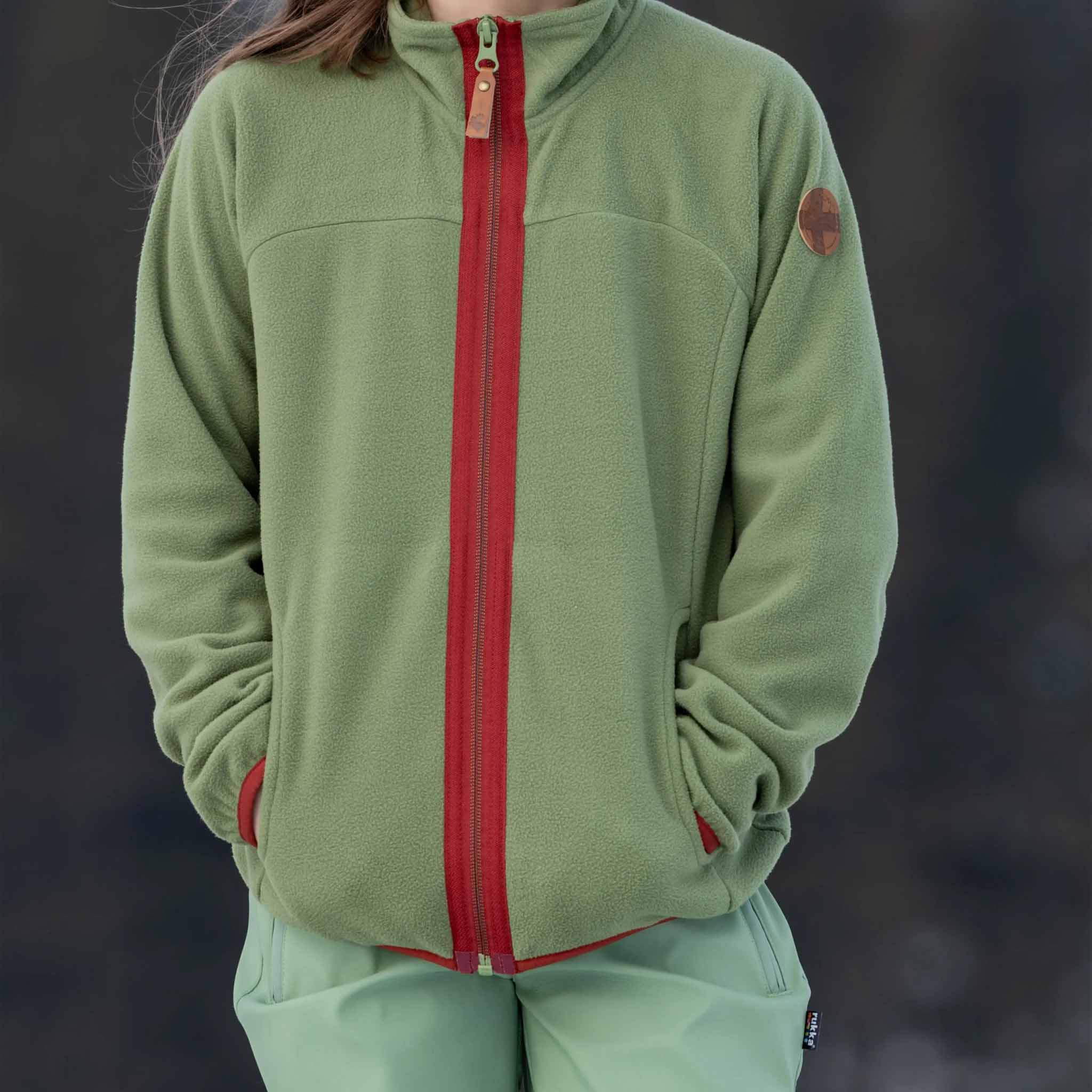 Kinder Fleece Jacke Elisha Vineyard Green