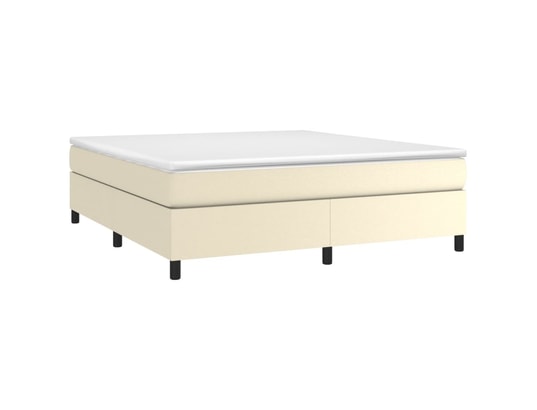 VIDAXL - Sommier 180 x 200 Sommier à ressorts de lit crème 180x200 cm similicuir