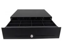 APG Cash Drawer E3000, Elektronisk pengeskuffe, Sort, 12 - 24 V, 446 mm, 410 mm, 109 mm