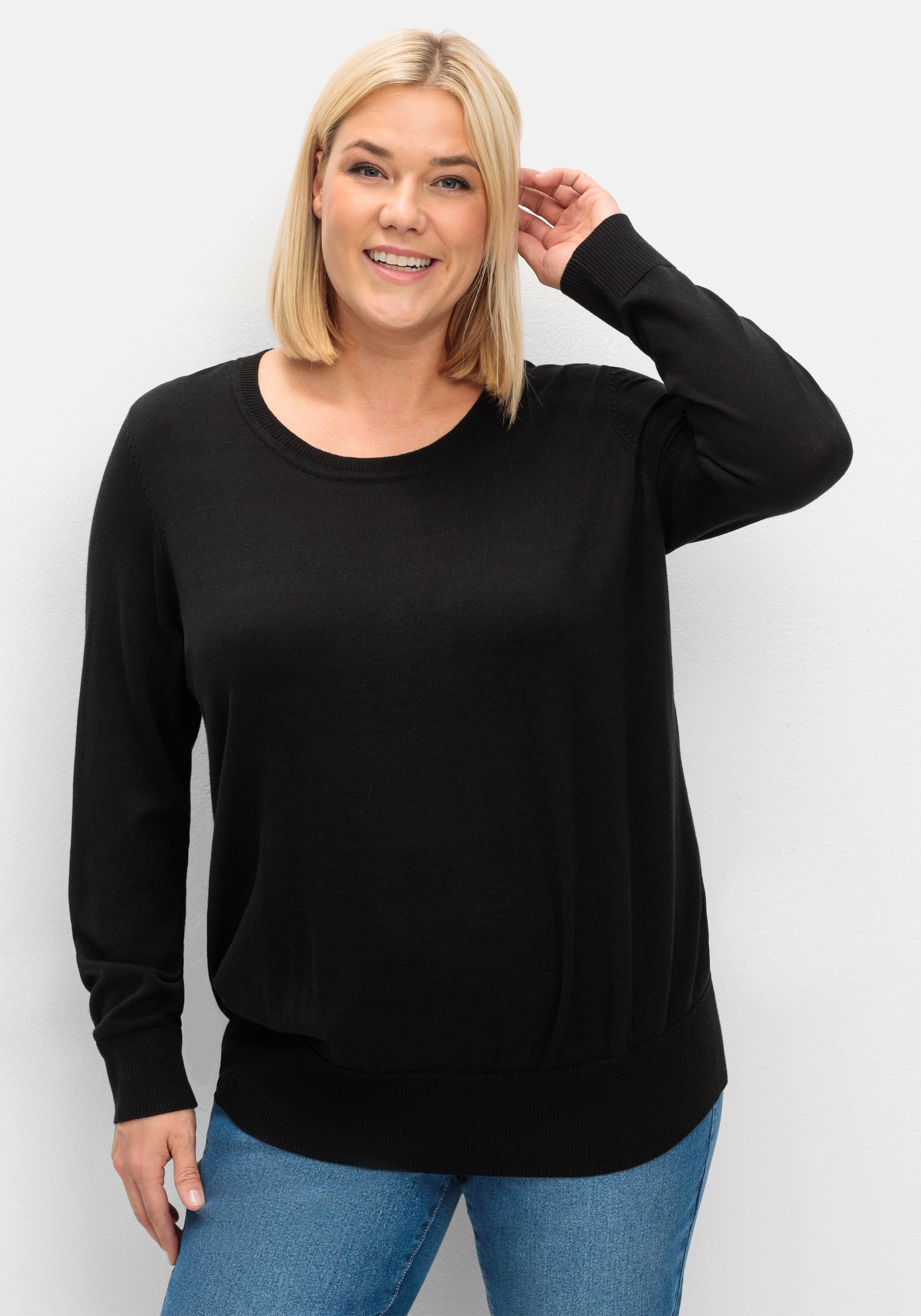 Pullover aus leichtem Strick, mit Rundhalsausschnitt