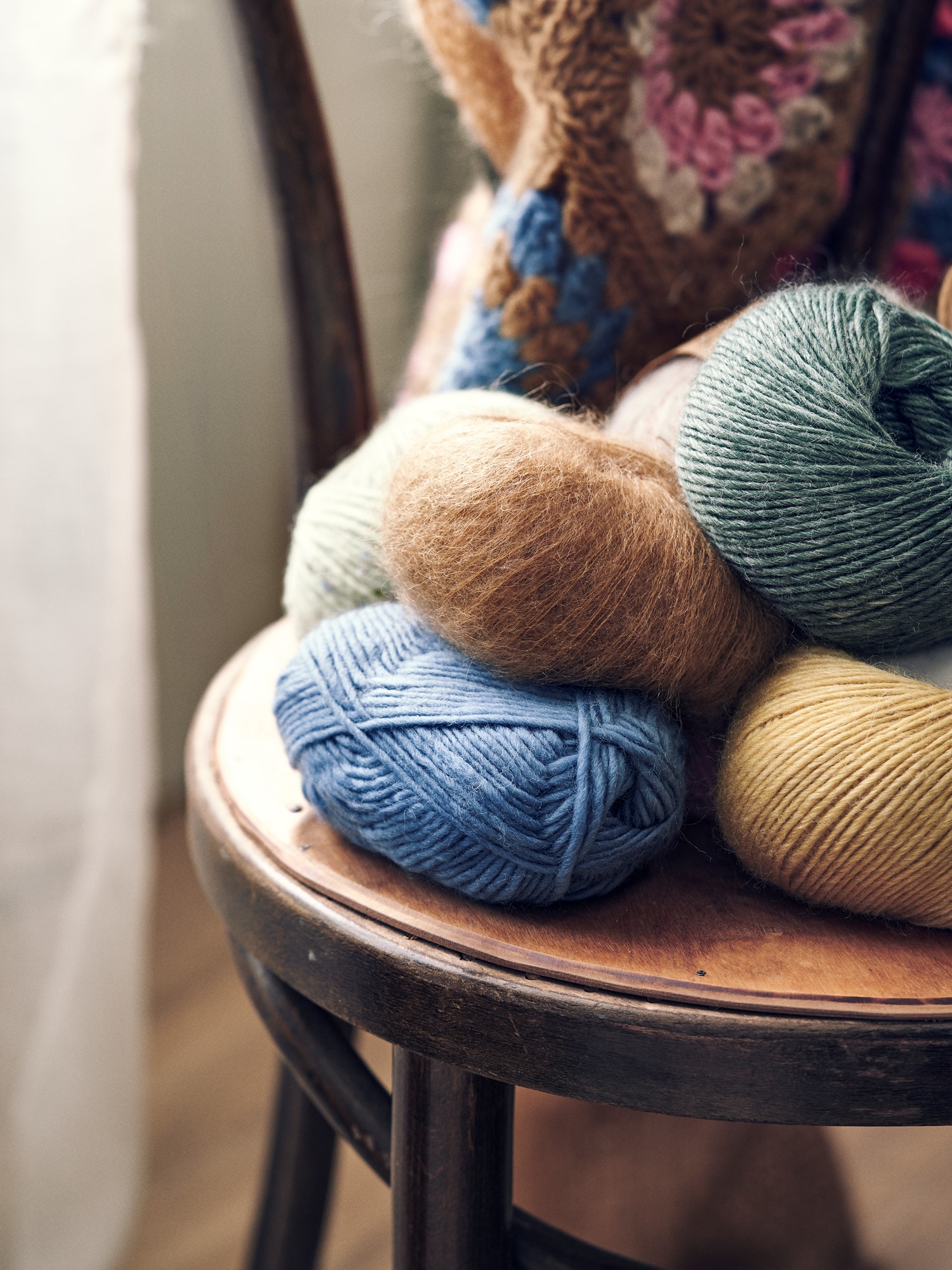 Mohairgarn med nylon | Mohair/nylon. 25 g. | Curry