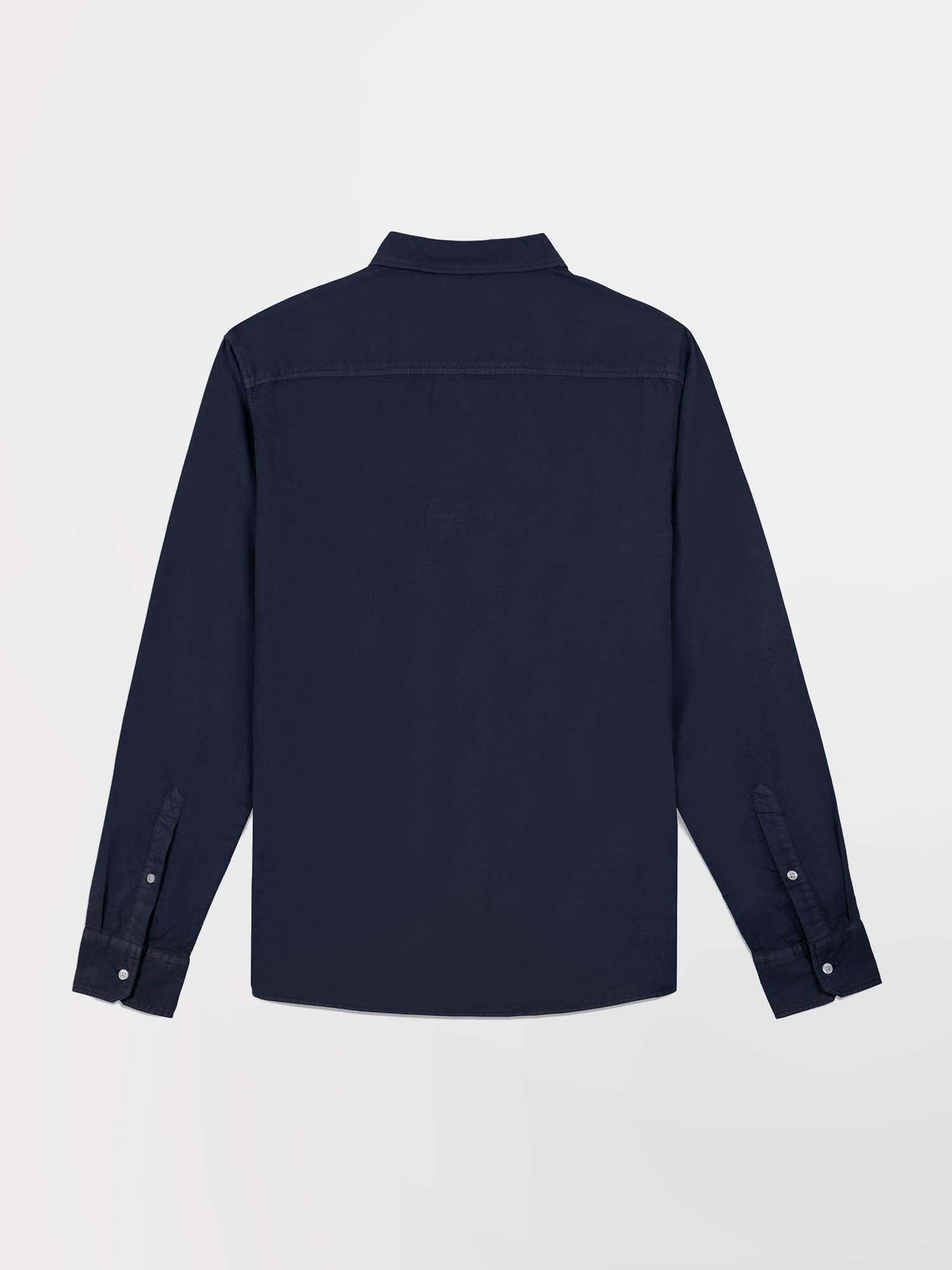 Chemise Homme Manches Longues Coton Marine