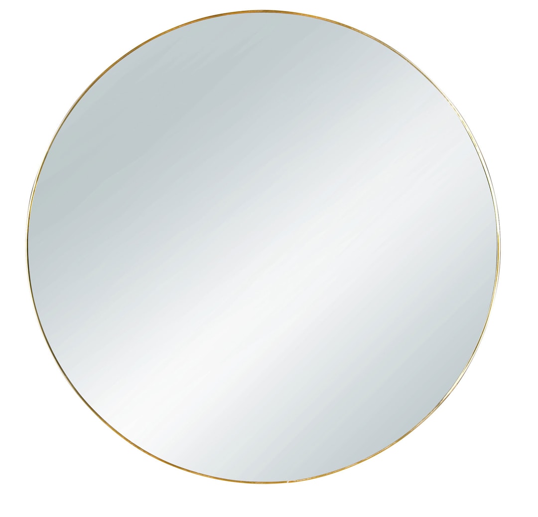 Spiegel Mila Ø 50 cm goldfarbig