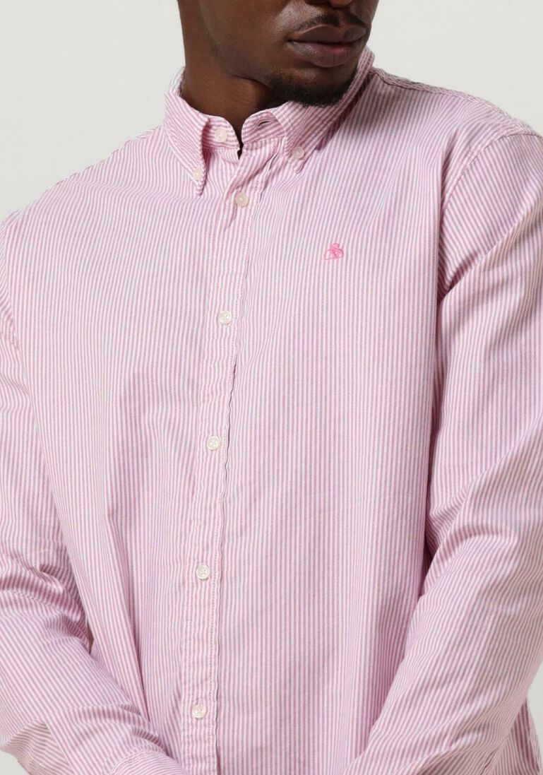 SCOTCH & SODA lichtroze scotch & soda casual overhemd seasonal essentials - organic cotton oxford shirt
