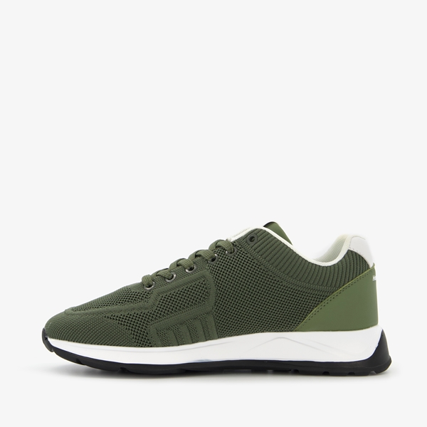 Hush Puppies heren sneakers kaki met witte zool