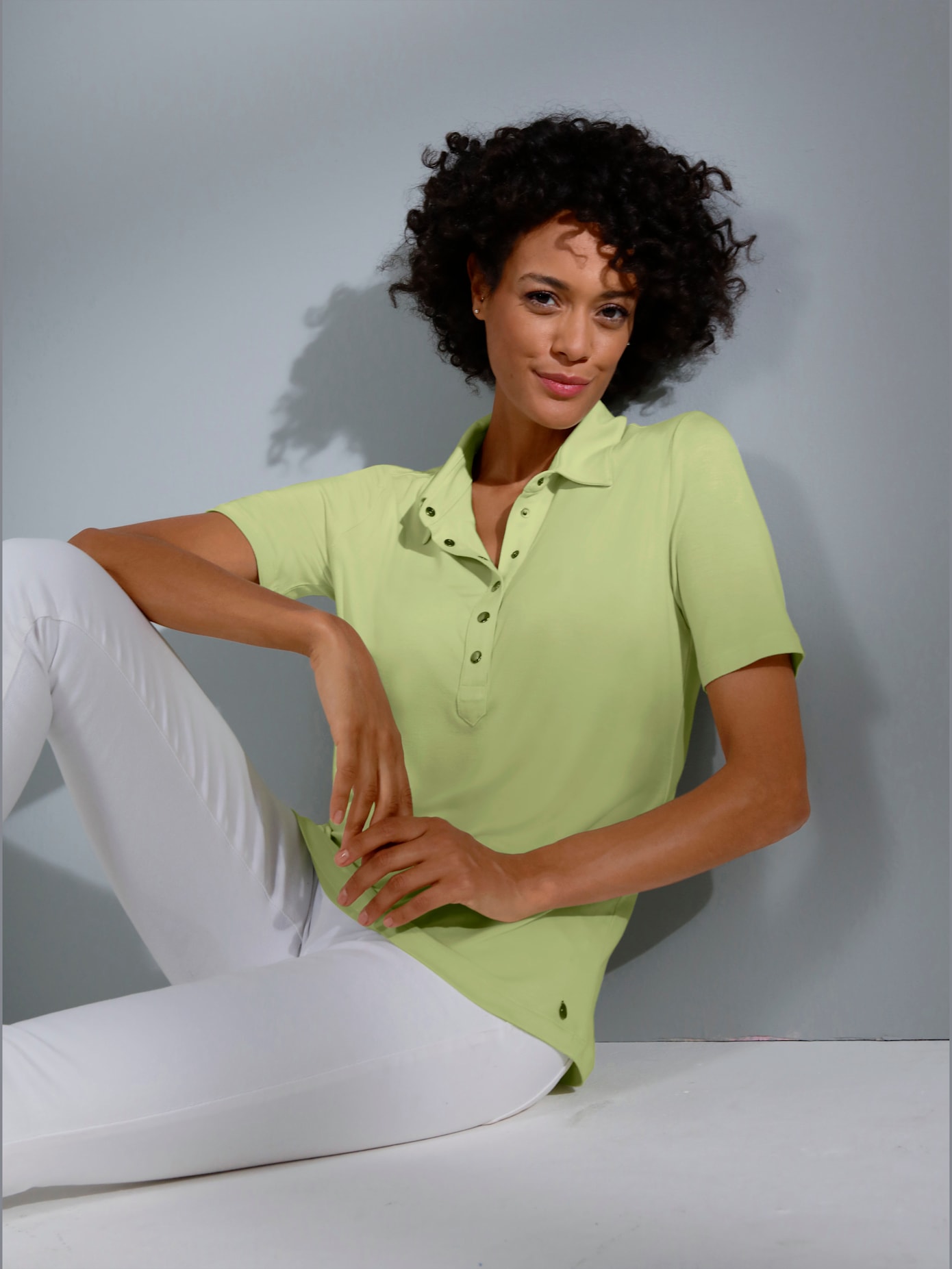Polo élégant en viscose qualité viscose et bambou