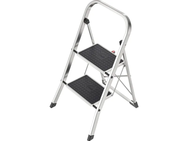 Hailo K30 - Trinstol - 2 trin - arbejdshøjde: 2.25 m - aluminium - aluminium med sorte trin