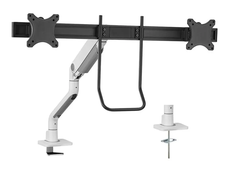 [OUTLET] - Neomounts DS75S-950WH2 - Monteringssæt (skrivebordsmonteringsarm) - fuld bevægelse - for 2 LCD displays - aluminium - hvid - skærmstørrelse: 17