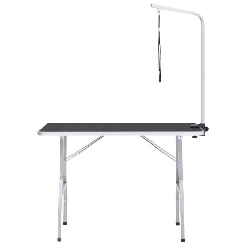 Mesa de tosa para cães na cor prata