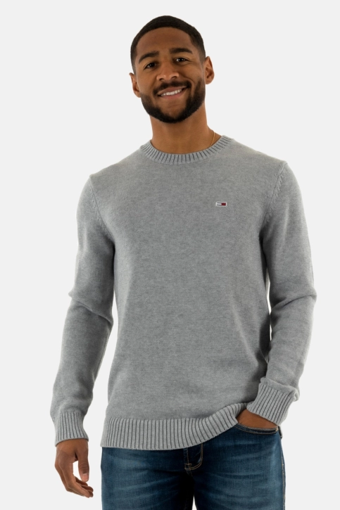 Pull leger tommy jeans slim essntls p6n grey htr