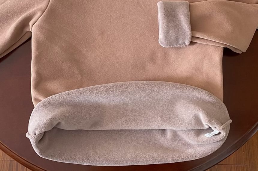 Girls Supply - Fleece T-shirt met lange mouwen en mockneck