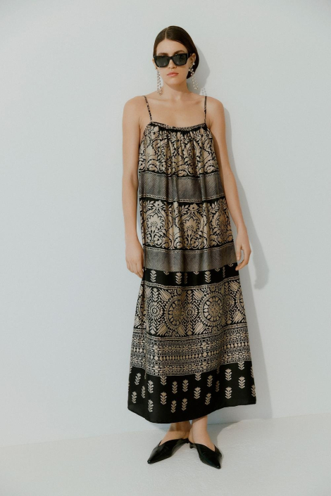 Vila beige dames jurk