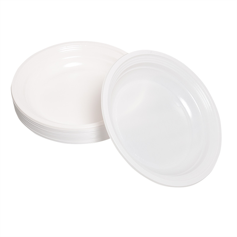 100 assiettes rondes réutilisables