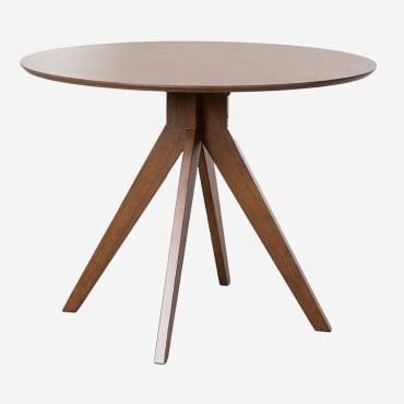 Runder Esstisch Ø100 Cm Aus Holz Sekiz Braun
