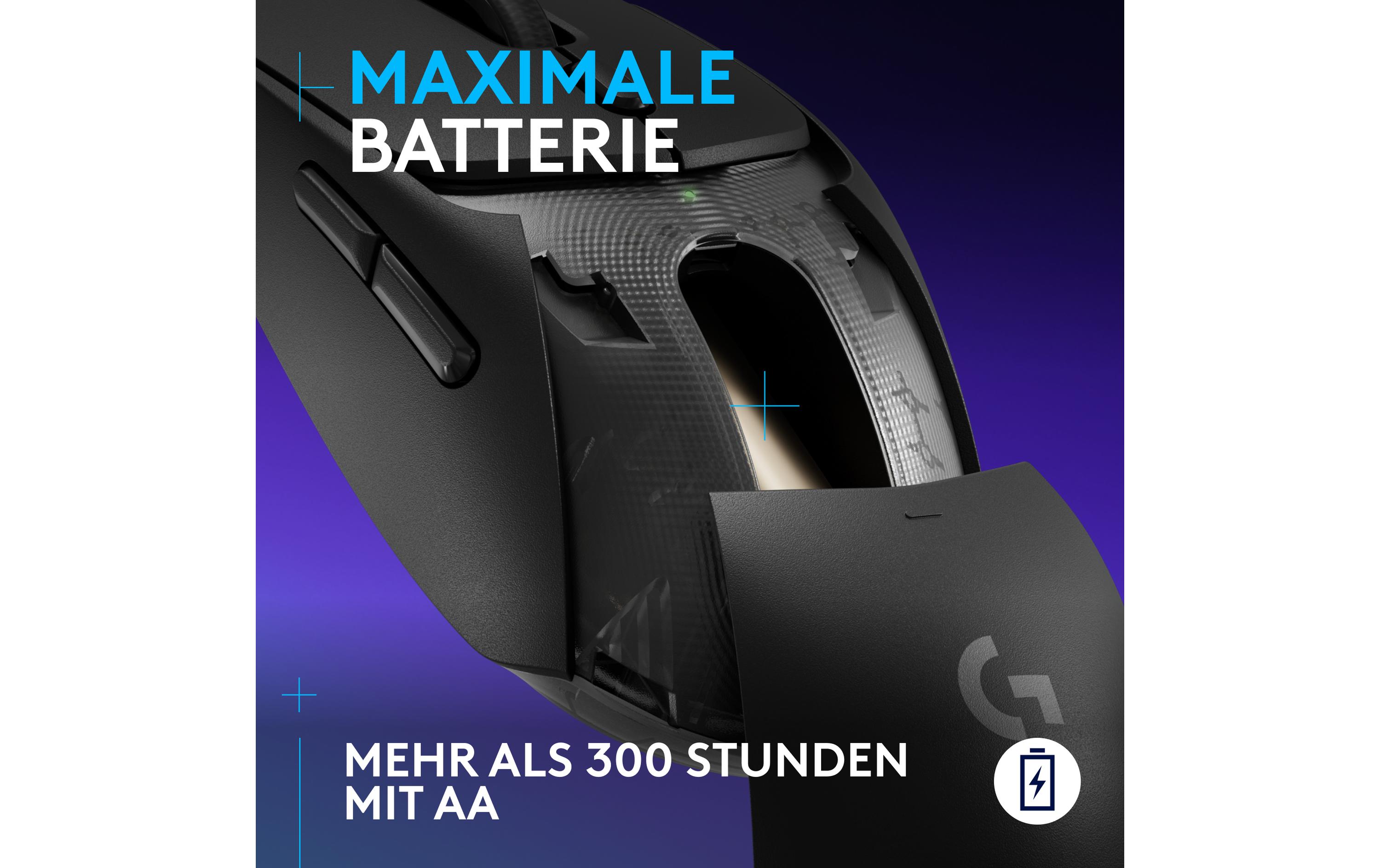 Gaming-Maus G309 Lightspeed SchwarzKabellose Gaming-Maus mit Lightspeed Wireless und Bluetooth Verbindung