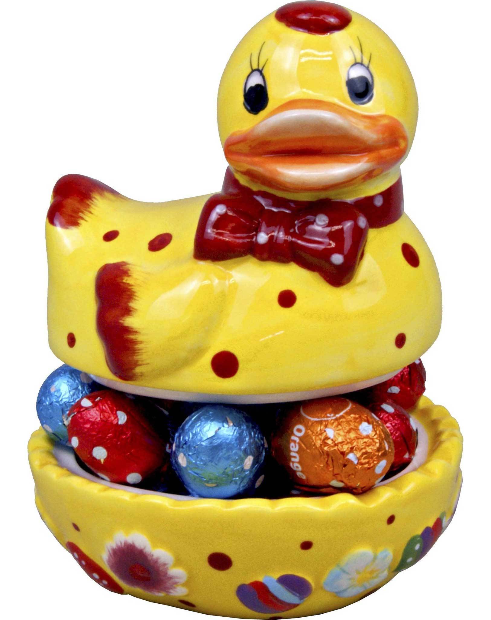 Ostergeschenk „Ente mit Schokoeiern“