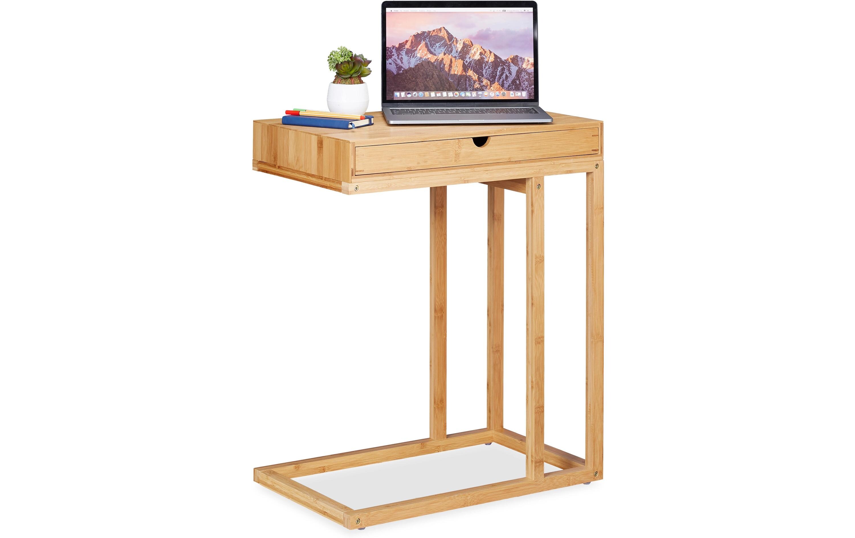 Beistelltisch mit Schubfach 55 cm x 68 cm, HellbraunBeistelltisch mit Schublade