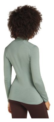Baselayer Femme Icebreaker 1/2 Zip Merino 260 Tech Vert