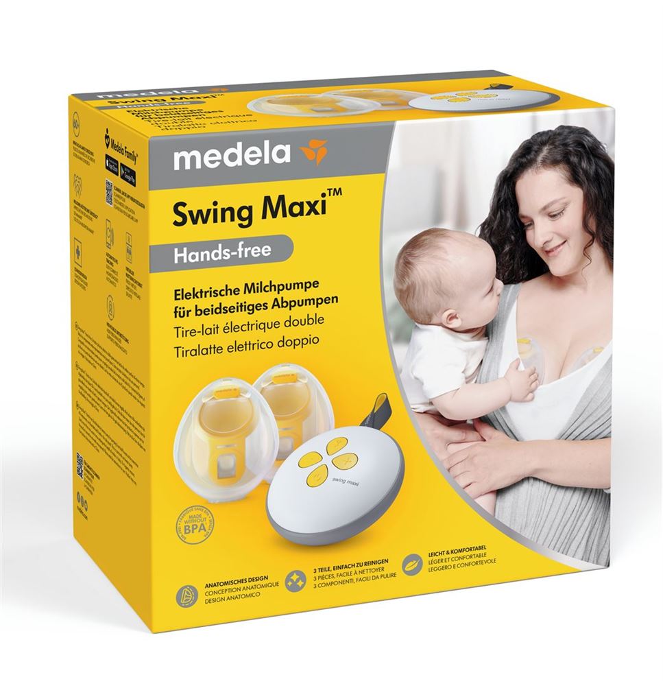 MEDELA Swing Maxi elektrische Doppelmilchpumpe Hands-free 1 Stk