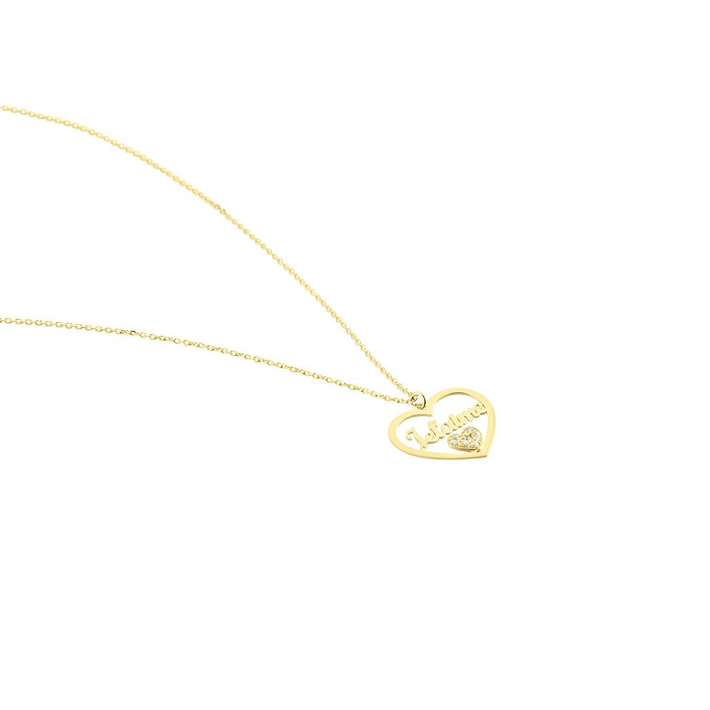 Collier Or Jaune Veridienne Oxyde De Zirconium