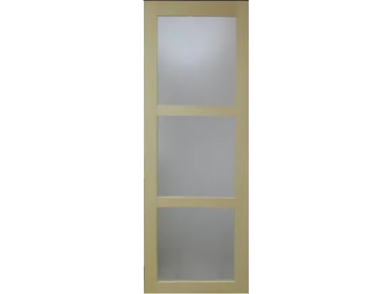 Porte Coulissante Bois Ayous Vitrée H204 X L83 + Rail à Roulettes Et 2 Coquilles Noir Gd Menuiseries