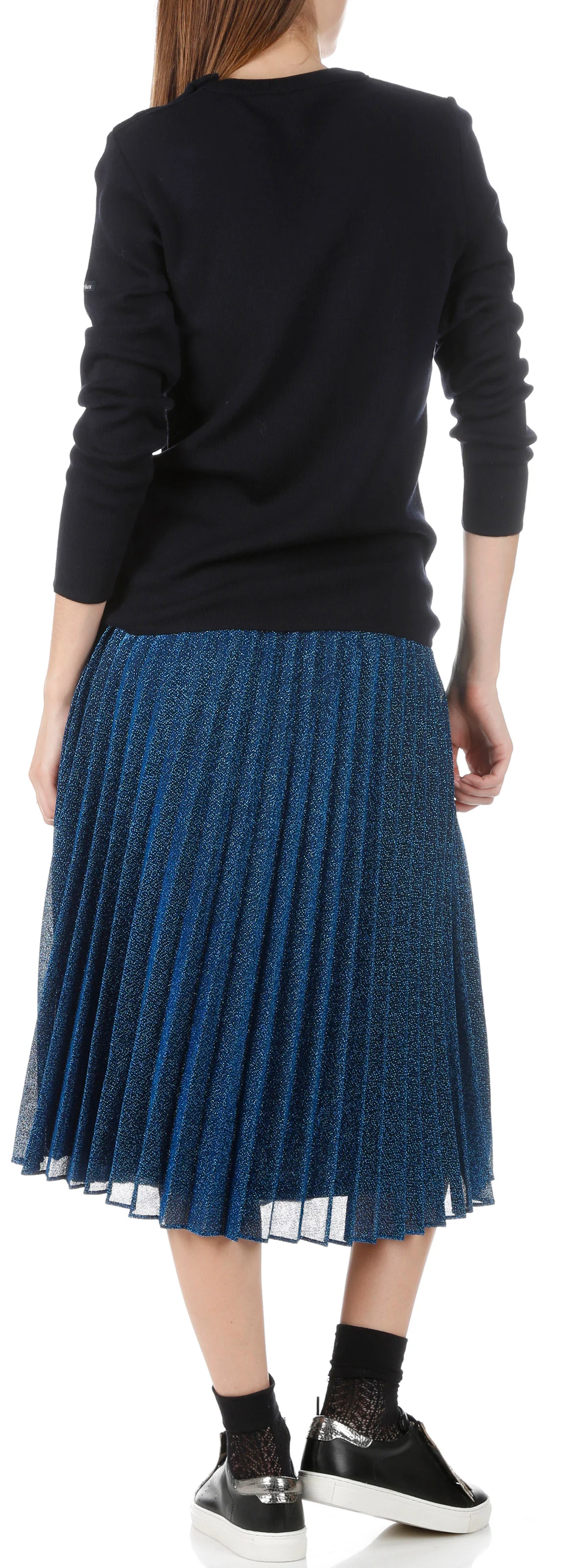 BRIAC - Pull col rond rayé en laine | Bleu