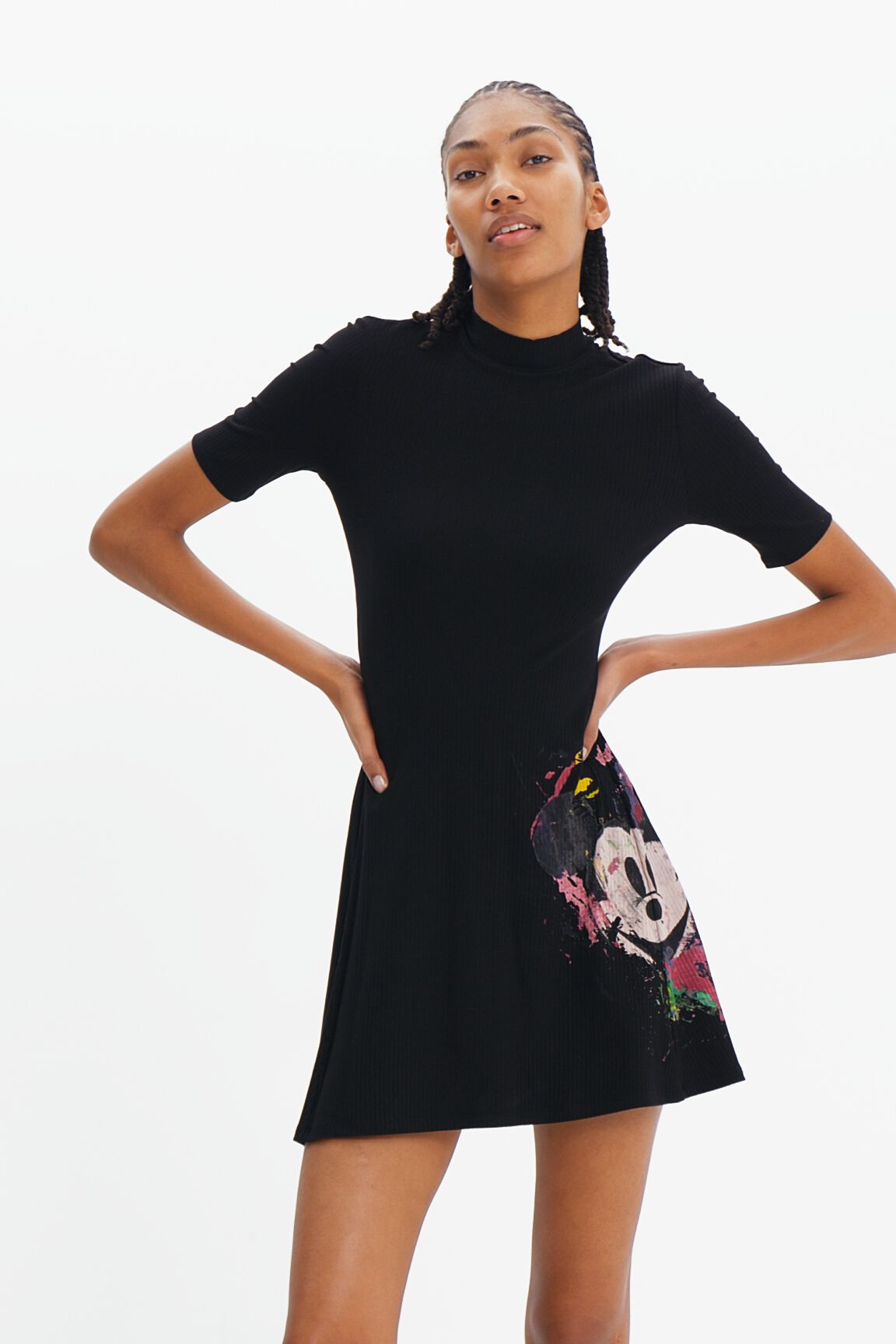 Robe patineuse courte Mickey Mouse