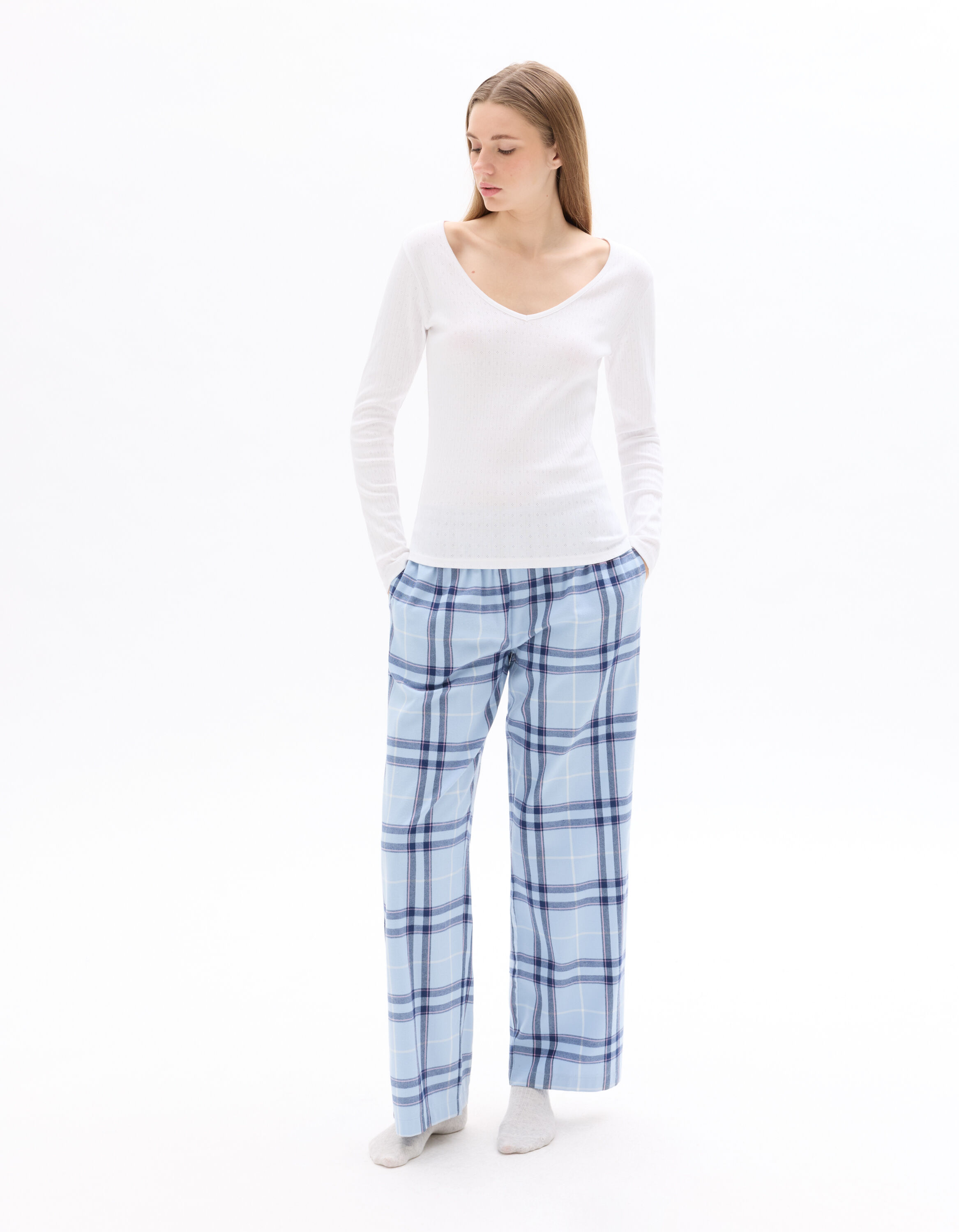 Ensemble de pyjama en flanelle - bleu
