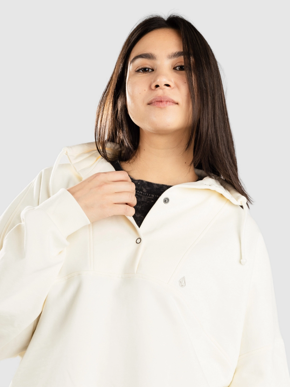 Volcom Reetrostone Zip Hoodie star white