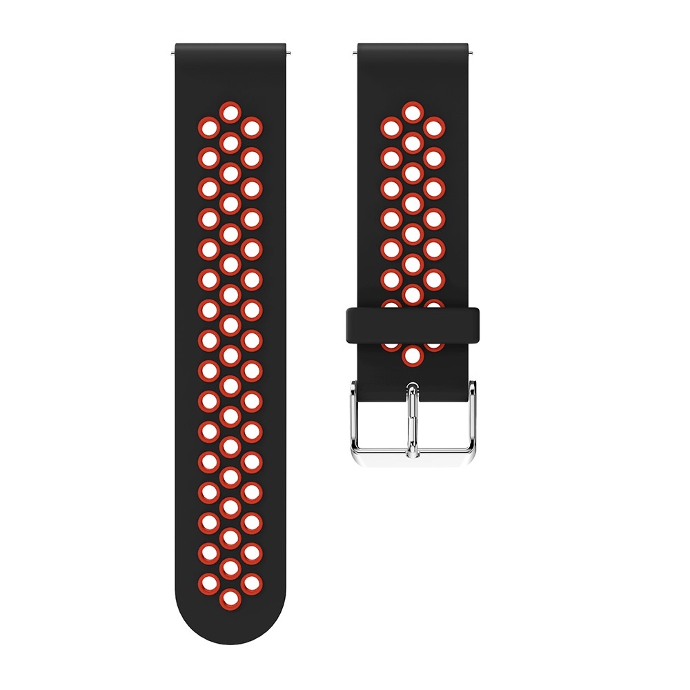 Samsung Galaxy Watch FE (40mm) Ersatz Sport Dual Color Silikon Armband (Gelenkumfang: 180 - 240mm) - Orange / Schwarz
