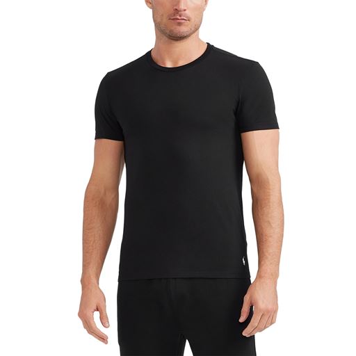 Ralph Lauren Slim Crewneck 3-pak Undertrøjer, White/Black/Andover Heather, M