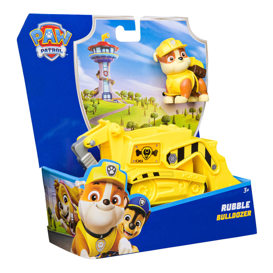 PAW Patrol voertuig met Rubble figuur