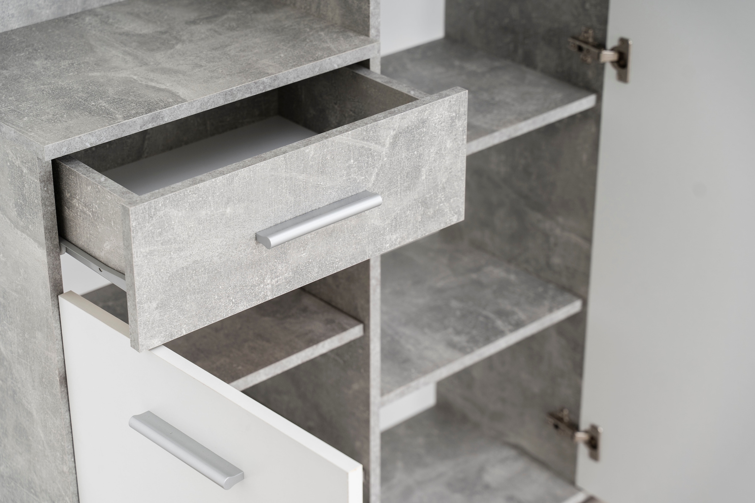 INOSIGN Kompaktgarderobe »Martin Flurgarderobe, Dielenschrank, Flurmöbel, Breite 134 cm« Schuhschrank, mit Spiegel, in modernen Farben, mit 10 Haken