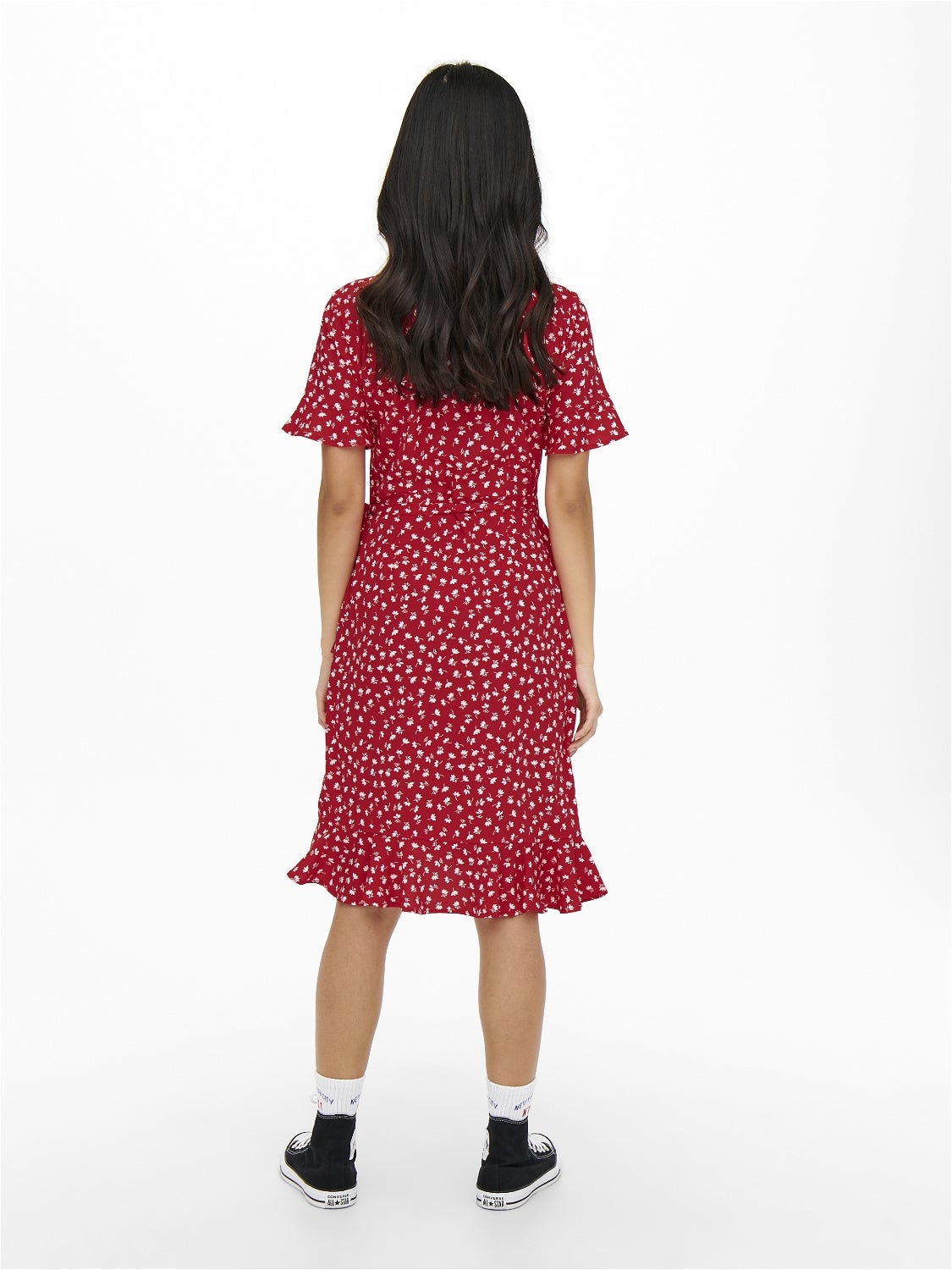 ONLOLIVIA Kurzes Kleid Mars Red