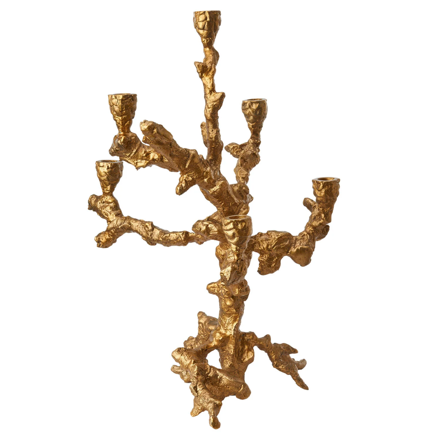 POLSPOTTEN  Apple Tree lysestage - guldfarvet